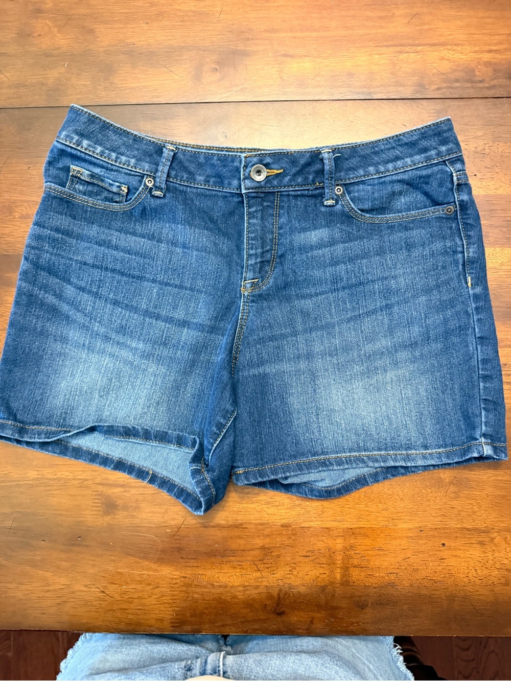 Sonoma Women’s Shorts Trio - Blue Denim, Tan, Gray - Picture 3 of 10